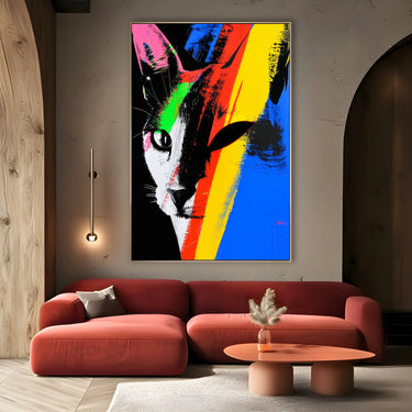 Quadro Stampa su Tela Pop Cat - CupidoDesign