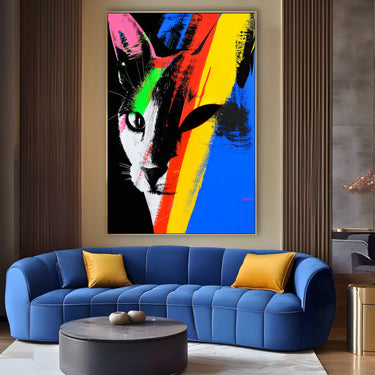 Quadro Stampa su Tela Pop Cat - CupidoDesign