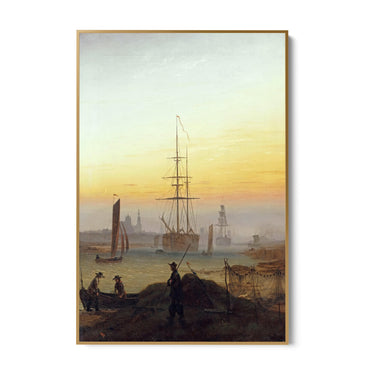 Quadro Stampa su Tela Porto di Greifswald, Caspar David Friedrich - CupidoDesign