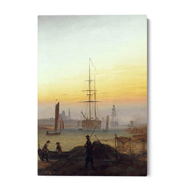 Quadro Stampa su Tela Porto di Greifswald, Caspar David Friedrich - CupidoDesign
