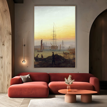 Quadro Stampa su Tela Porto di Greifswald, Caspar David Friedrich - CupidoDesign