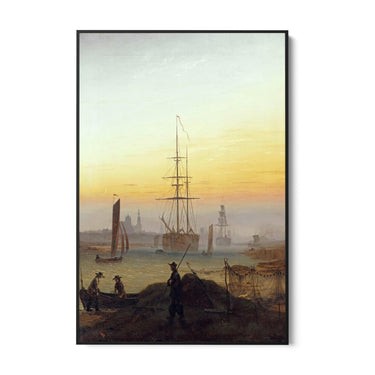 Quadro Stampa su Tela Porto di Greifswald, Caspar David Friedrich - CupidoDesign
