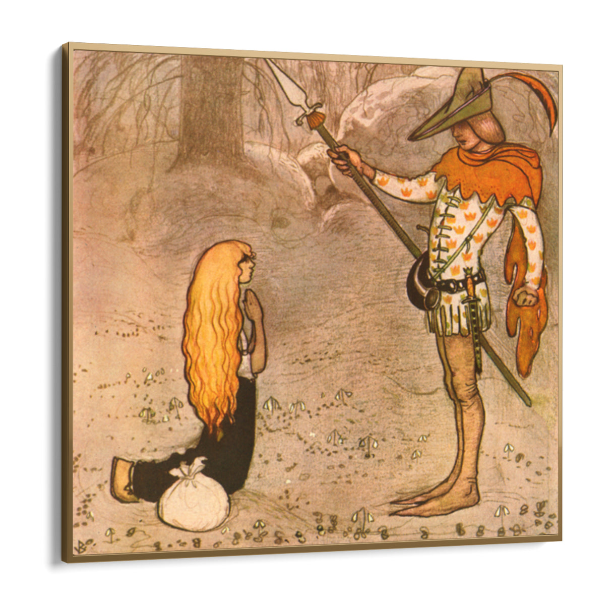 Quadro Stampa su Tela Princess Daga, John Bauer - CupidoDesign