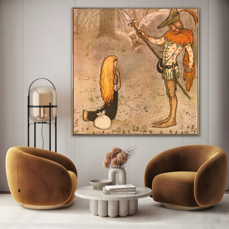 Quadro Stampa su Tela Princess Daga, John Bauer - CupidoDesign