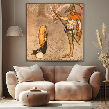 Quadro Stampa su Tela Princess Daga, John Bauer - CupidoDesign