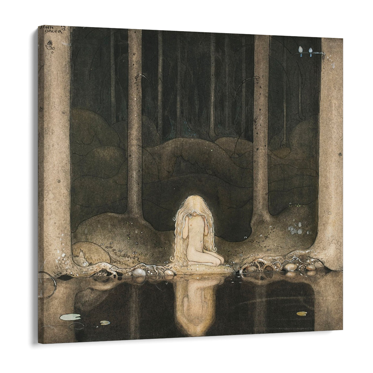 Quadro Stampa su Tela Princess Tuvstarr, John Bauer - CupidoDesign