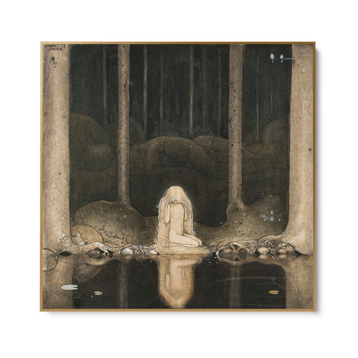 Quadro Stampa su Tela Princess Tuvstarr, John Bauer - CupidoDesign