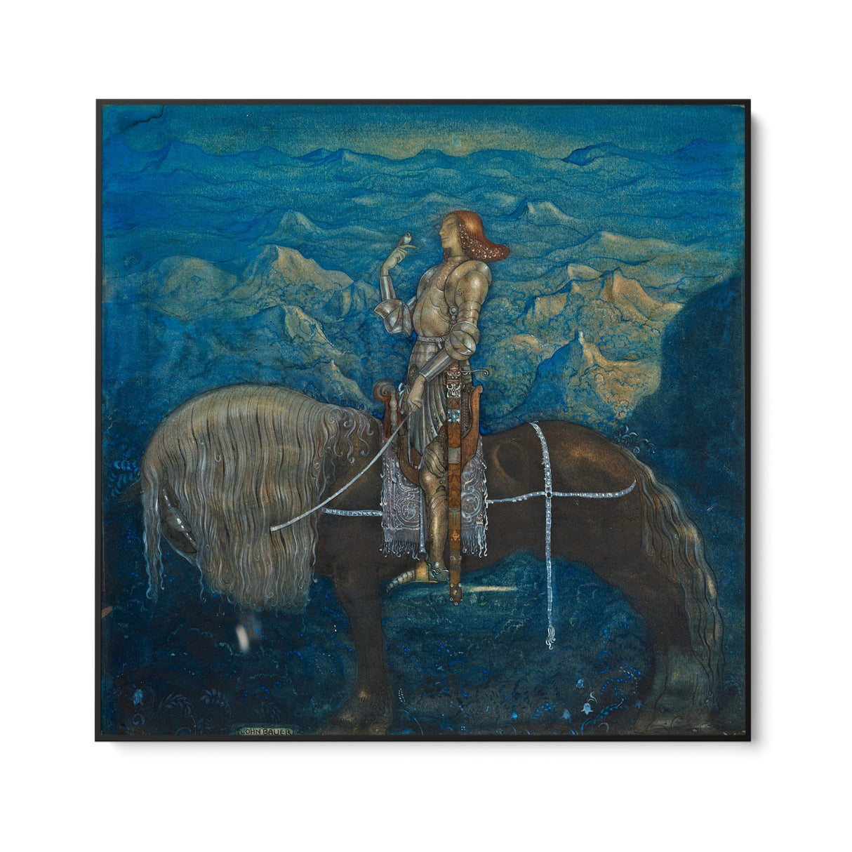 Quadro Stampa su Tela Principessa che cavalca un cavallo magico, John Bauer - CupidoDesign