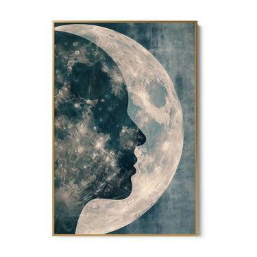 Quadro Stampa su Tela Profilo di luna - CupidoDesign