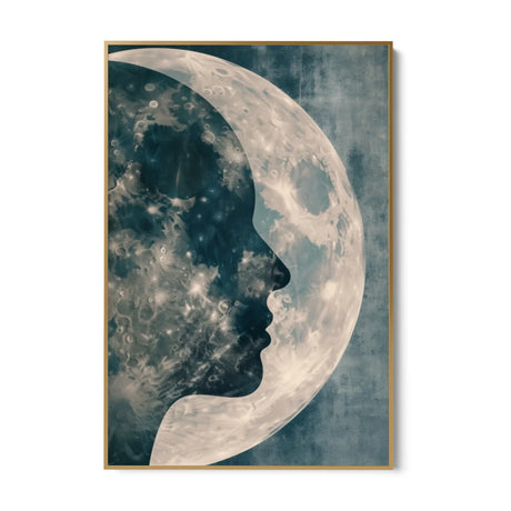 Quadro Stampa su Tela Profilo di luna - CupidoDesign