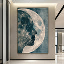 Quadro Stampa su Tela Profilo di luna - CupidoDesign