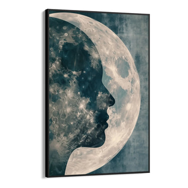 Quadro Stampa su Tela Profilo di luna - CupidoDesign