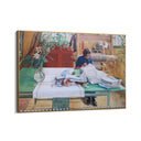 Quadro Stampa su Tela Ragazza che cuce, Carl Larsson - CupidoDesign