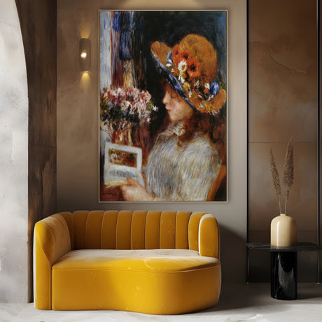 Quadro Stampa su Tela Ragazza che legge, Pierre Auguste Renoir - CupidoDesign