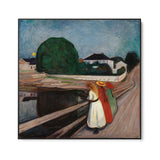 Quadro Stampa su Tela Ragazze sul Ponte, Edvard Munch - CupidoDesign