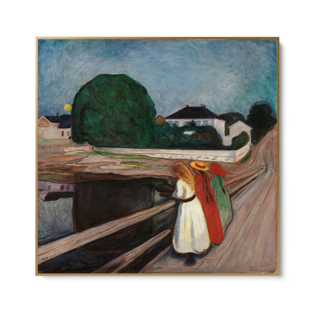 Quadro Stampa su Tela Ragazze sul Ponte, Edvard Munch - CupidoDesign