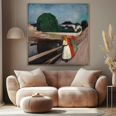 Quadro Stampa su Tela Ragazze sul Ponte, Edvard Munch - CupidoDesign