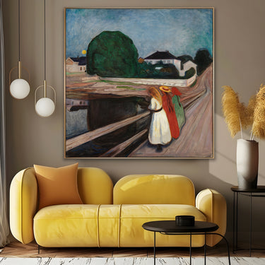 Quadro Stampa su Tela Ragazze sul Ponte, Edvard Munch - CupidoDesign