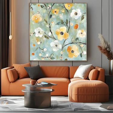 Quadro Stampa su Tela Rami Fioriti - CupidoDesign