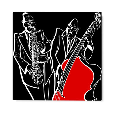Quadro Stampa su Tela Red Jazz - CupidoDesign