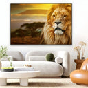Quadro Stampa su Tela Re del tramonto, Savana - CupidoDesign