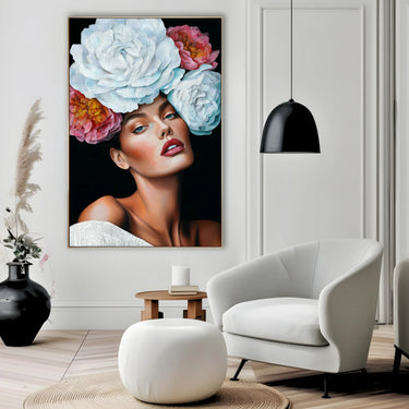 Quadro Stampa su Tela Regina Floreale - CupidoDesign