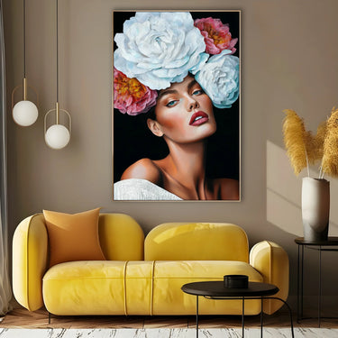 Quadro Stampa su Tela Regina Floreale - CupidoDesign