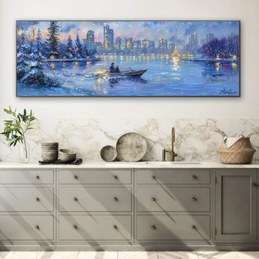 Quadro Stampa su Tela Riflessi Sotto la Neve - CupidoDesign