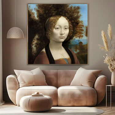 Quadro Stampa su Tela Ritratto di Ginevra de’ Benci, Leonardo da Vinci - CupidoDesign