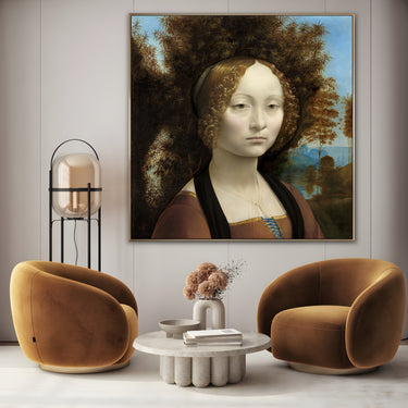Quadro Stampa su Tela Ritratto di Ginevra de’ Benci, Leonardo da Vinci - CupidoDesign