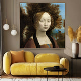 Quadro Stampa su Tela Ritratto di Ginevra de’ Benci, Leonardo da Vinci - CupidoDesign