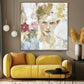 Quadro Stampa su Tela Ritratto tra i Fiori - CupidoDesign