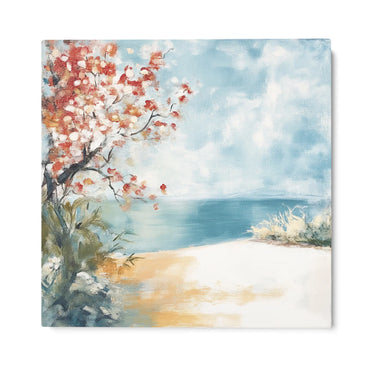 Quadro Stampa su Tela Riva Acquamarina - CupidoDesign
