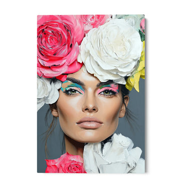 Quadro Stampa su Tela Rosa Marmorea - CupidoDesign