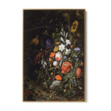 Quadro Stampa su Tela Rose e Lillà, Abraham Mignon - CupidoDesign
