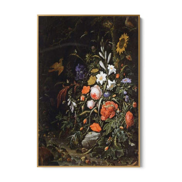 Quadro Stampa su Tela Rose e Lillà, Abraham Mignon - CupidoDesign