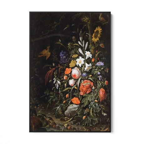Quadro Stampa su Tela Rose e Lillà, Abraham Mignon - CupidoDesign