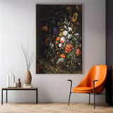 Quadro Stampa su Tela Rose e Lillà, Abraham Mignon - CupidoDesign