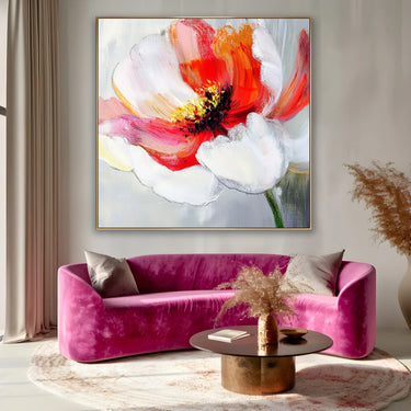 Quadro Stampa su Tela Rosso Carezza - CupidoDesign