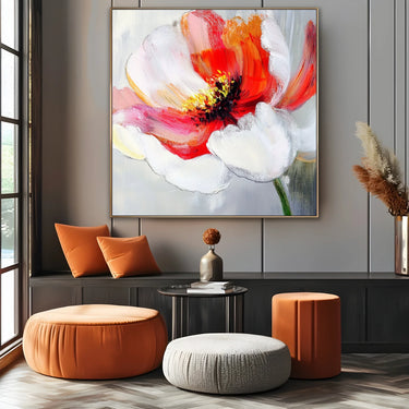 Quadro Stampa su Tela Rosso Carezza - CupidoDesign