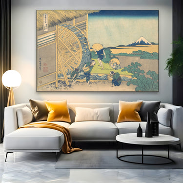 Quadro Stampa su Tela Ruota idraulica a Onden, Katsushika Hokusai - CupidoDesign