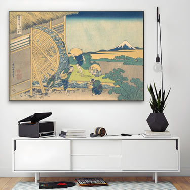 Quadro Stampa su Tela Ruota idraulica a Onden, Katsushika Hokusai - CupidoDesign