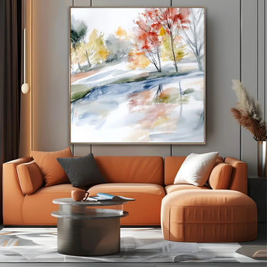 Quadro Stampa su Tela Ruscello d’Autunno - CupidoDesign