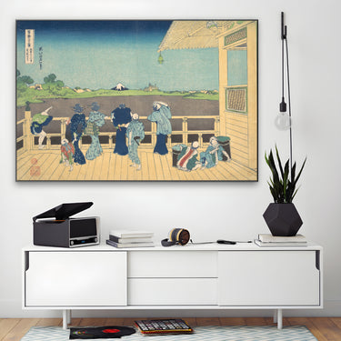 Quadro Stampa su Tela Sala Sazai al Tempio dei Cinquecento Arhat, Katsushika Hokusai - CupidoDesign