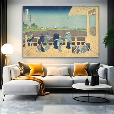 Quadro Stampa su Tela Sala Sazai al Tempio dei Cinquecento Arhat, Katsushika Hokusai - CupidoDesign