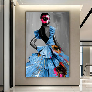 Quadro Stampa su Tela Scultura Nera - CupidoDesign