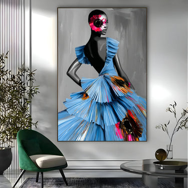 Quadro Stampa su Tela Scultura Nera - CupidoDesign