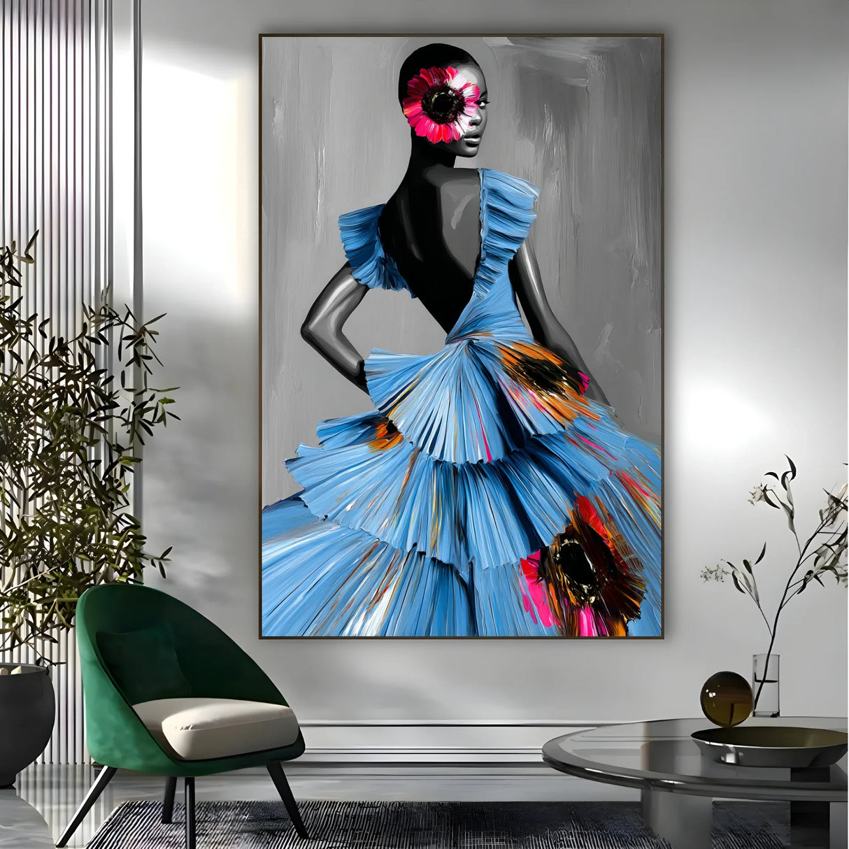 Quadro Stampa su Tela Scultura Nera - CupidoDesign