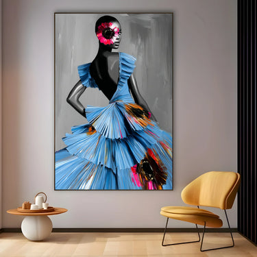 Quadro Stampa su Tela Scultura Nera - CupidoDesign