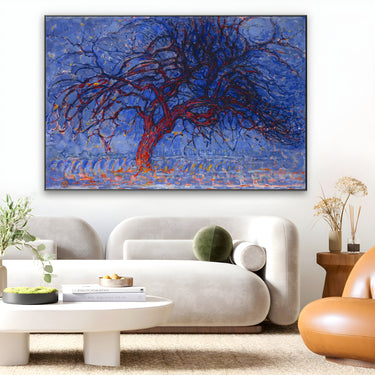 Quadro Stampa su Tela Sera; L'albero rosso, Piet Mondrian - CupidoDesign